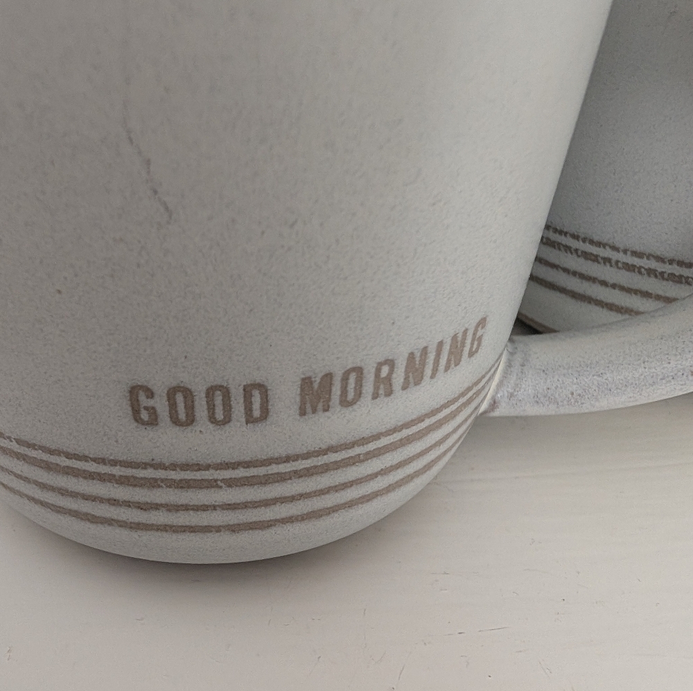 Hearth & Hand Good Morning Stoneware Mug Set - White - Picture 7 of 7